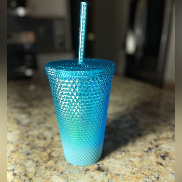 Starbucks 2023 Tumbler! “Glacier Blue Ombré Gradient Studded Tumbler 16 oz. - Picture 3 of 5